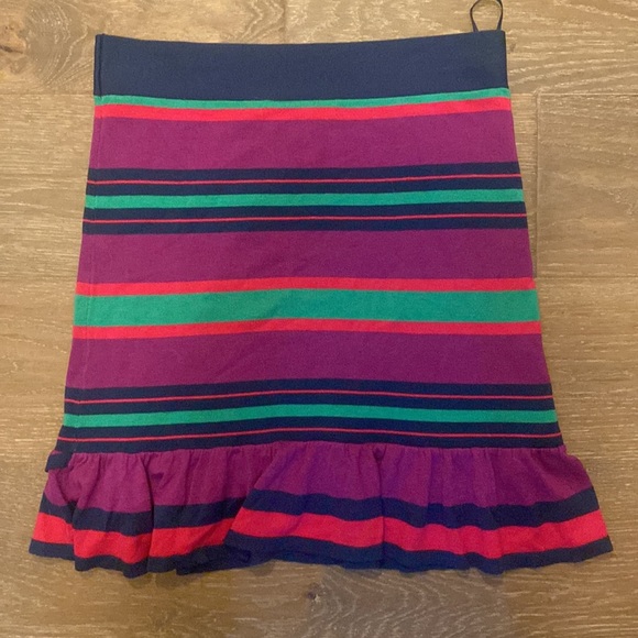 NWOT BCBG Max Azria Pink Purple Striped Crossover Knit Mini Skirt Medium M - Picture 3 of 3